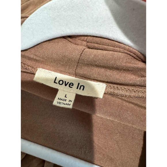 Love In‎ Full Length Cardigan with Pockets Size Large Beige - Picture 5 of 7